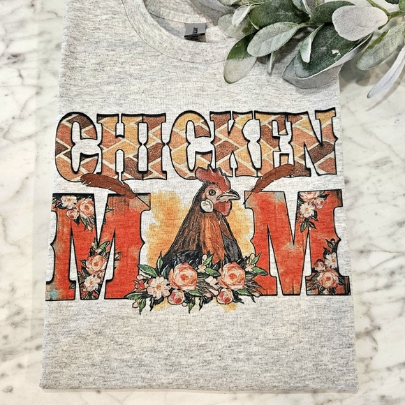 Chicken mom shirt cute farmhouse popular trending hen mama - Picture 1 of 1